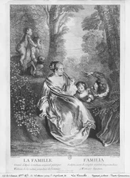 La Famille, gravée par Pierre Aveline (c.1656-1722)